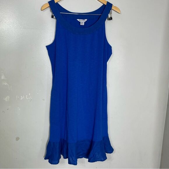 Tommy Bahama navy bottom ruffled mini‎ sundress dress size medium - Picture 1 of 7
